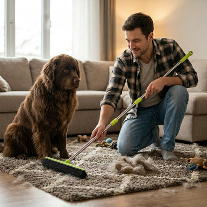 TidyPaw – FurBroom™ | Rubberen bezem voor haarvrije vloeren en tapijten