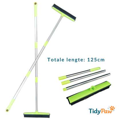 TidyPaw – FurBroom™ | Rubberen bezem voor haarvrije vloeren en tapijten