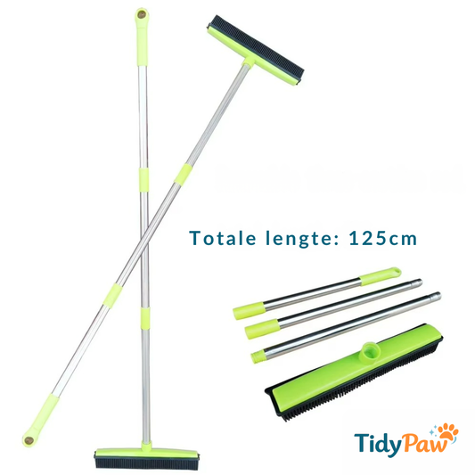 TidyPaw – FurBroom™ | Rubberen bezem voor haarvrije vloeren en tapijten