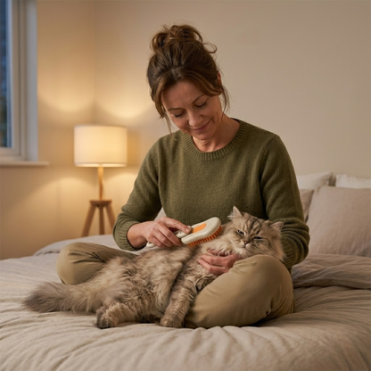 TidyPaw – SteamBrush™ | Massage- en verzorgingsborstel die losse haren verwijdert en vacht verzorgt