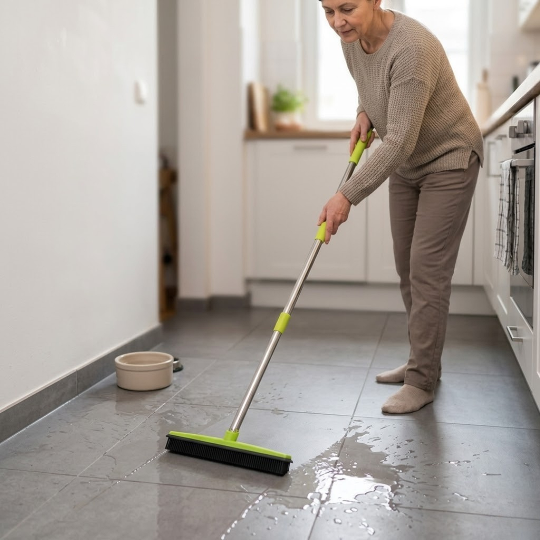 TidyPaw – FurBroom™ | Rubberen bezem voor haarvrije vloeren en tapijten